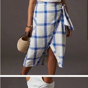 Maeve (Anthropologie) linen wrap skirt 16W